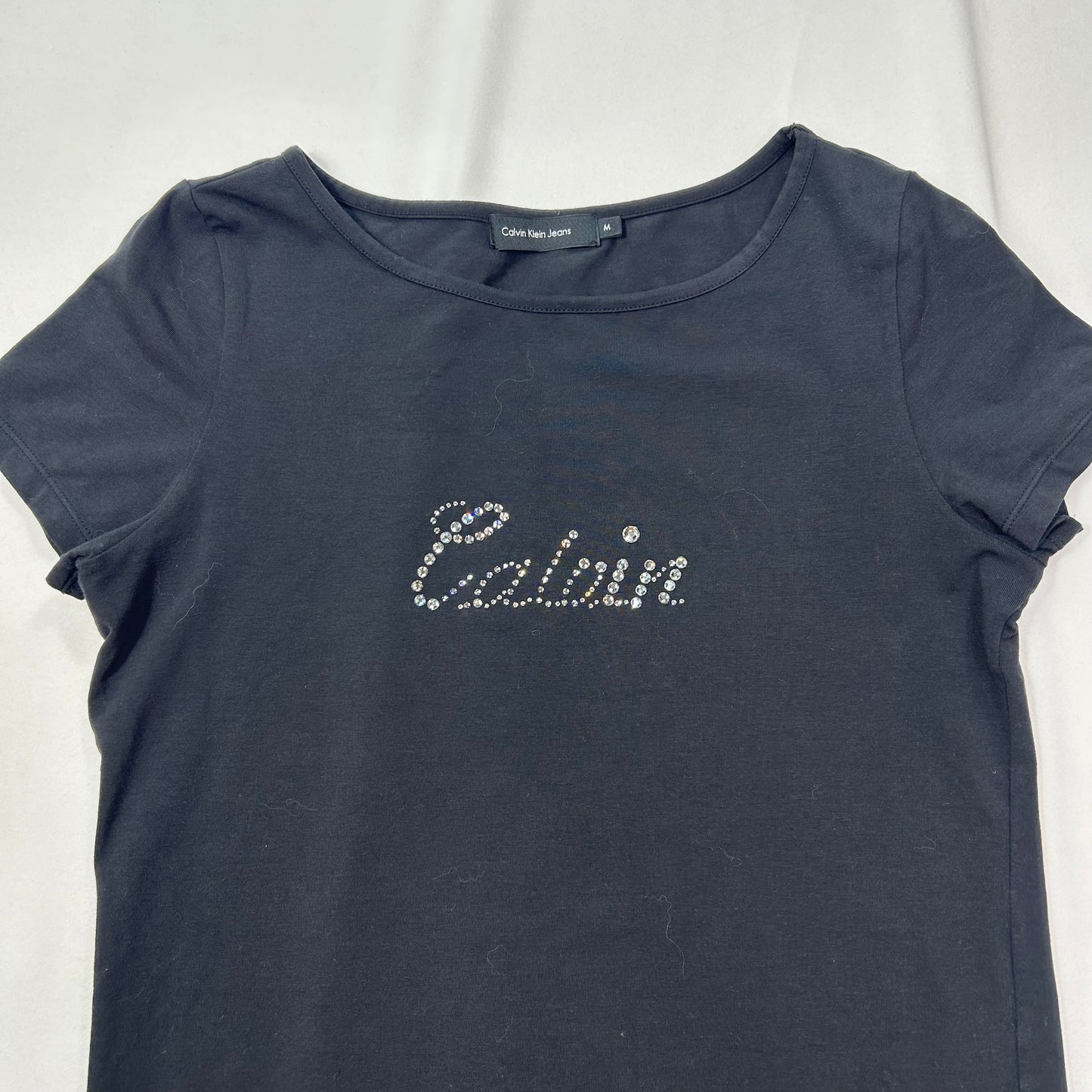 Vintage Rhinestone Calvin Klein Babytee - Size M/L