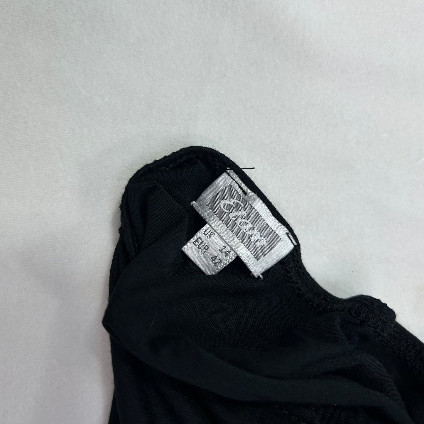 Vintage Etam Black Ruched Halter Neck Top - M/L