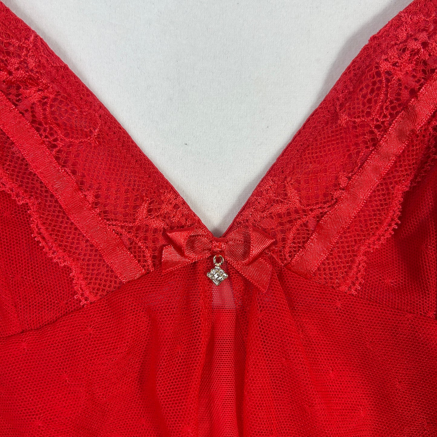 Red Lace Camisole - Size S