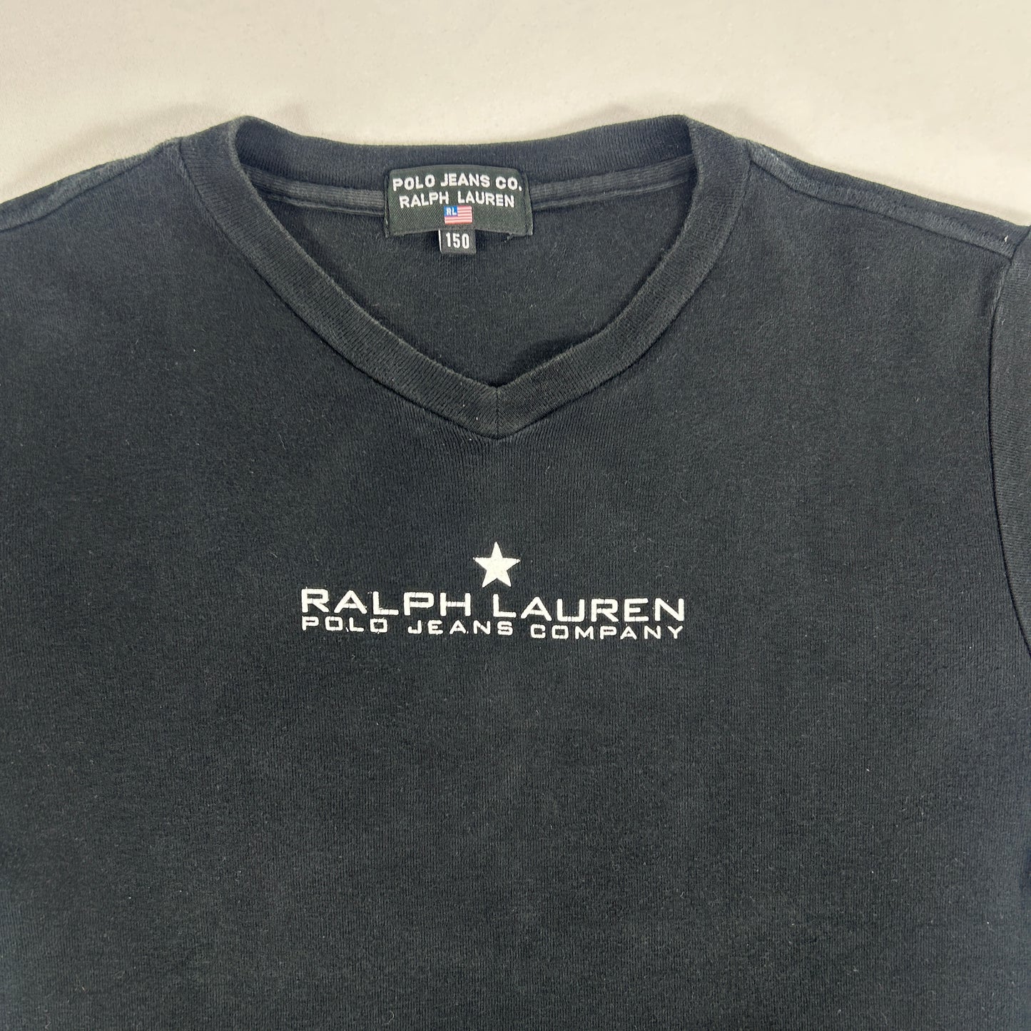 Black Polo Jeans Star Babytee - Size S