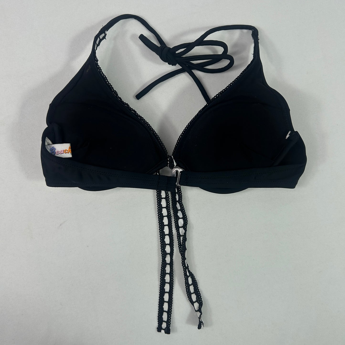 White & Black Bikini Top - Size S