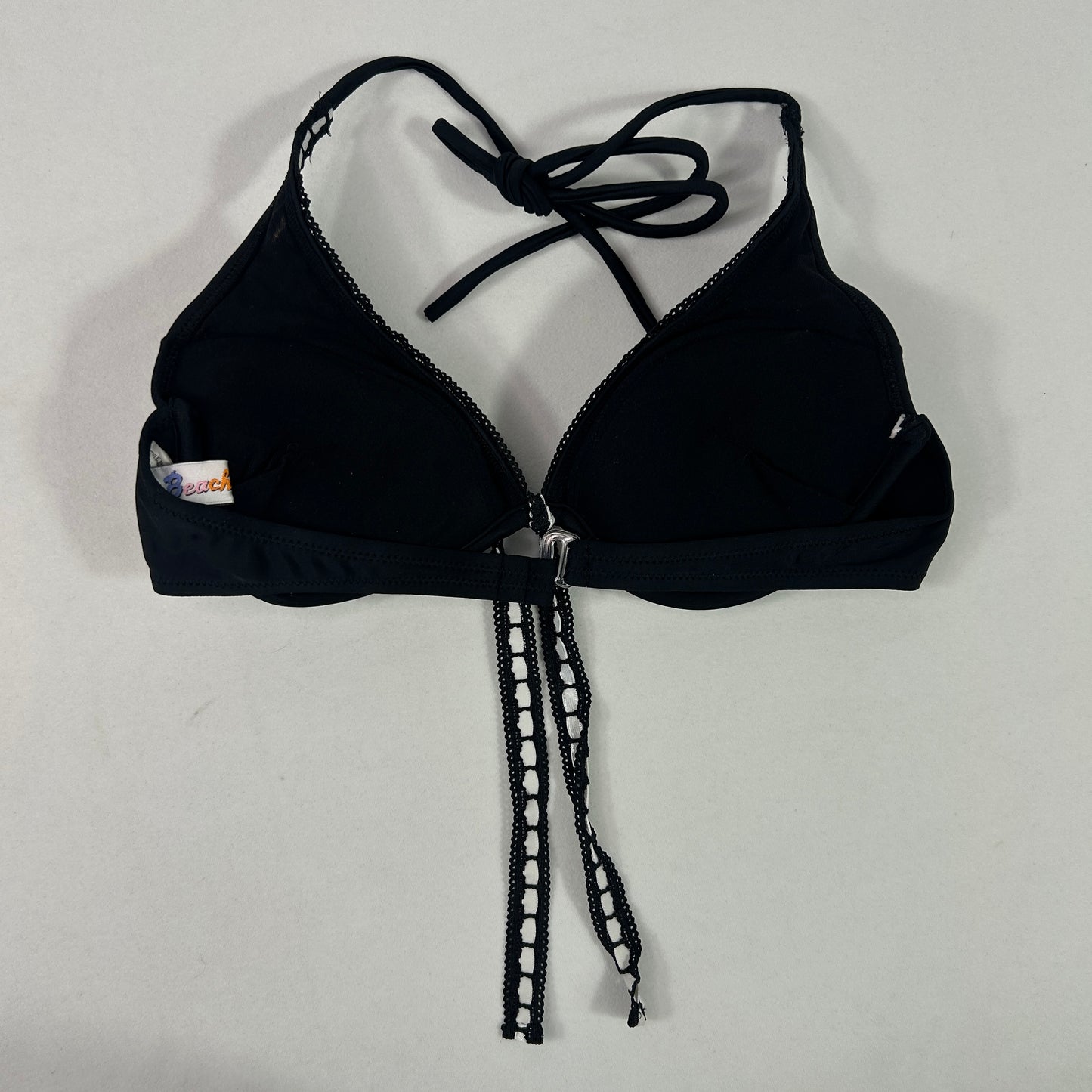 White & Black Bikini Top - Size S