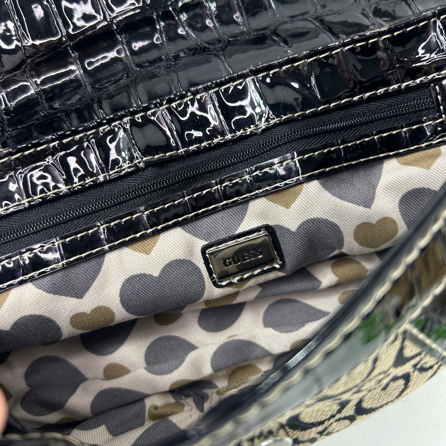Vintage Monogram Guess Shoulder Bag