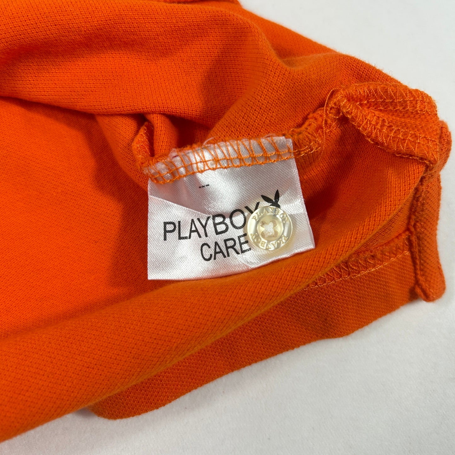 Orange Playboy Collar Tank Top - Size L/XL