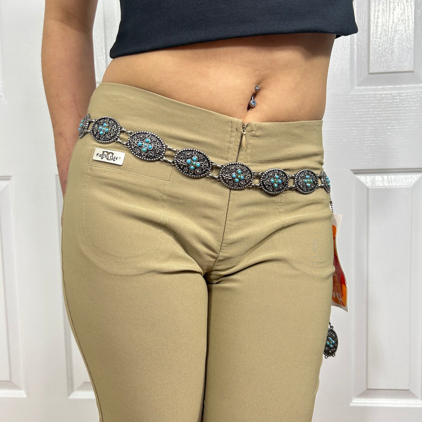 Deadstock Chunky Floral Chain Belt