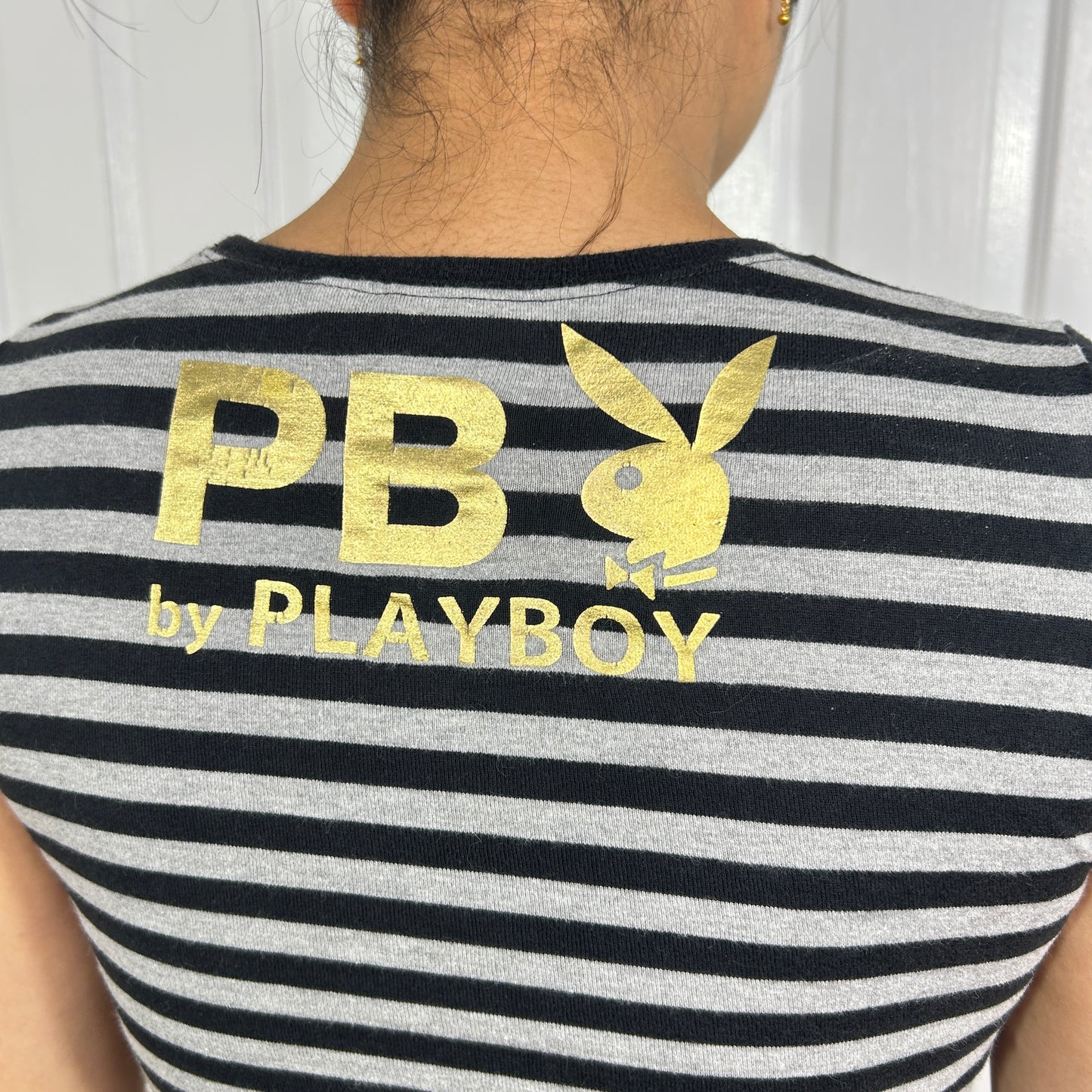 Striped Playboy Babytee - Size XS