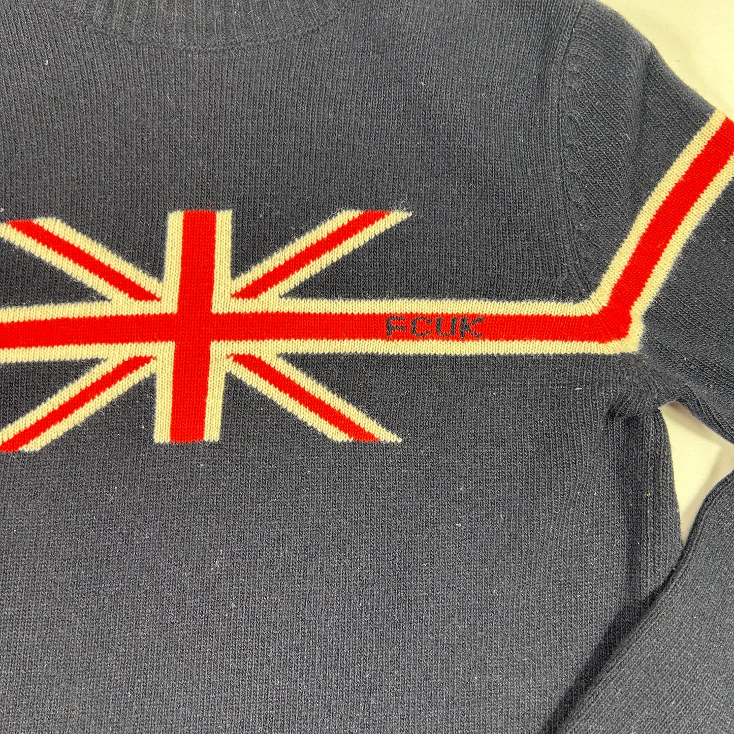 FCUK Union Jack Flag Sweater - Size S/M