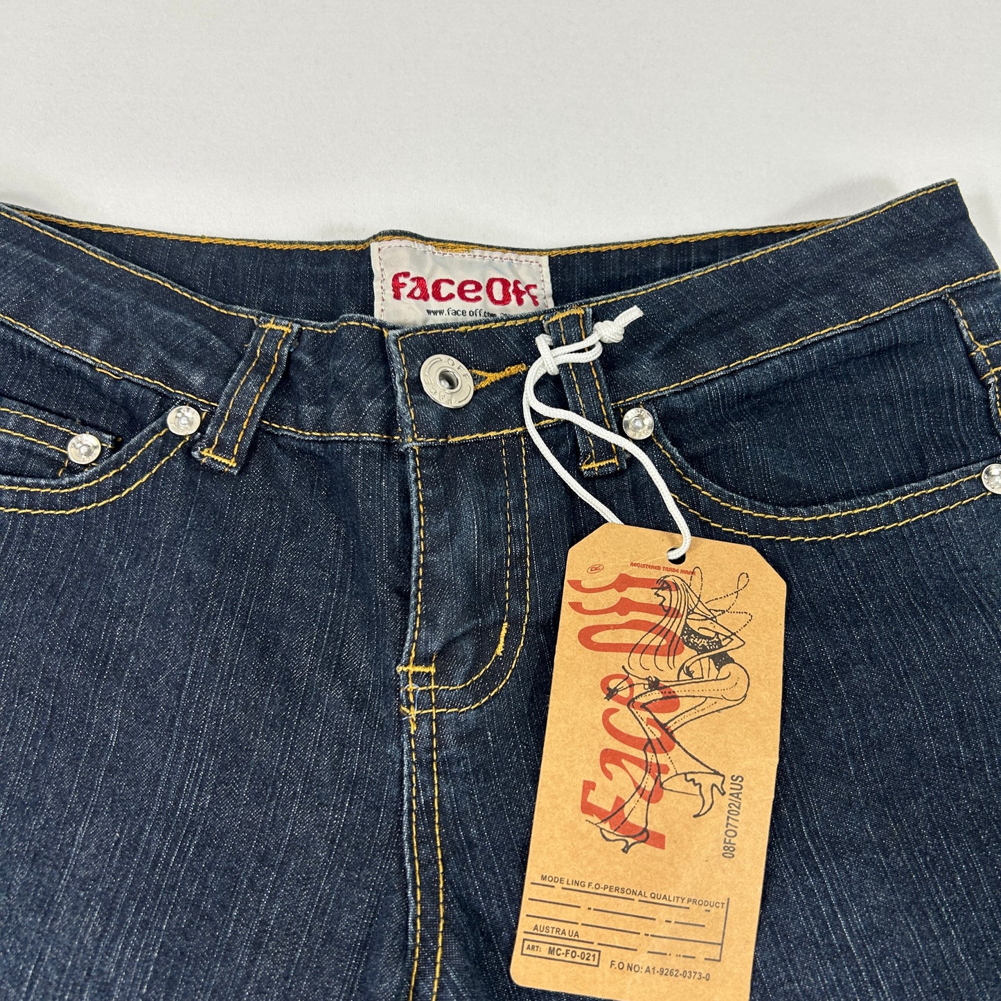 Deadstock Faceoff Dark Wash Denim Jeans - Size XS