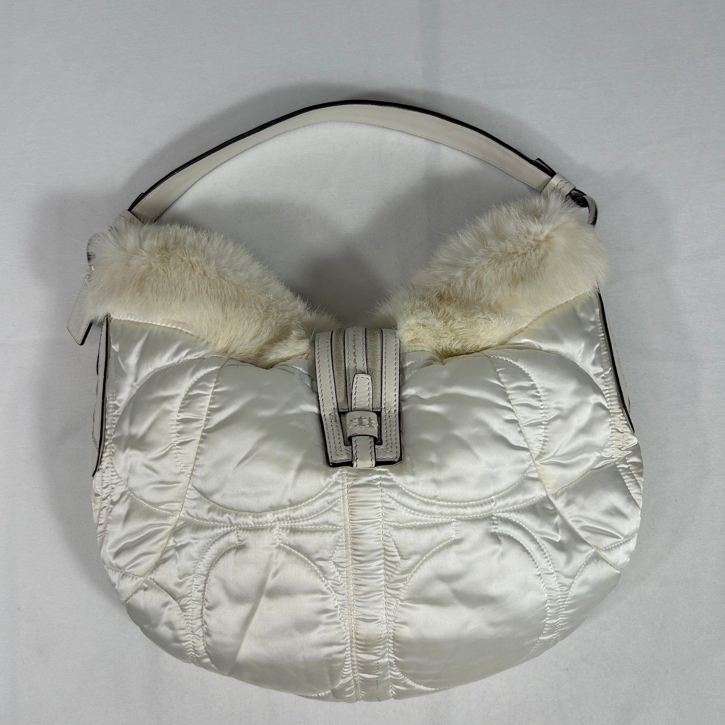 Vintage Coach Fluffy Quilted Shoulder Bag