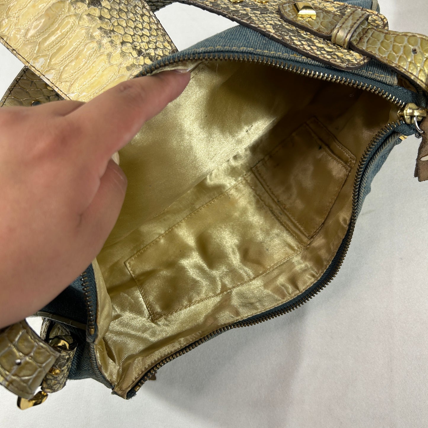 RARE Vintage Gold Denim Guess Shoulder Bag