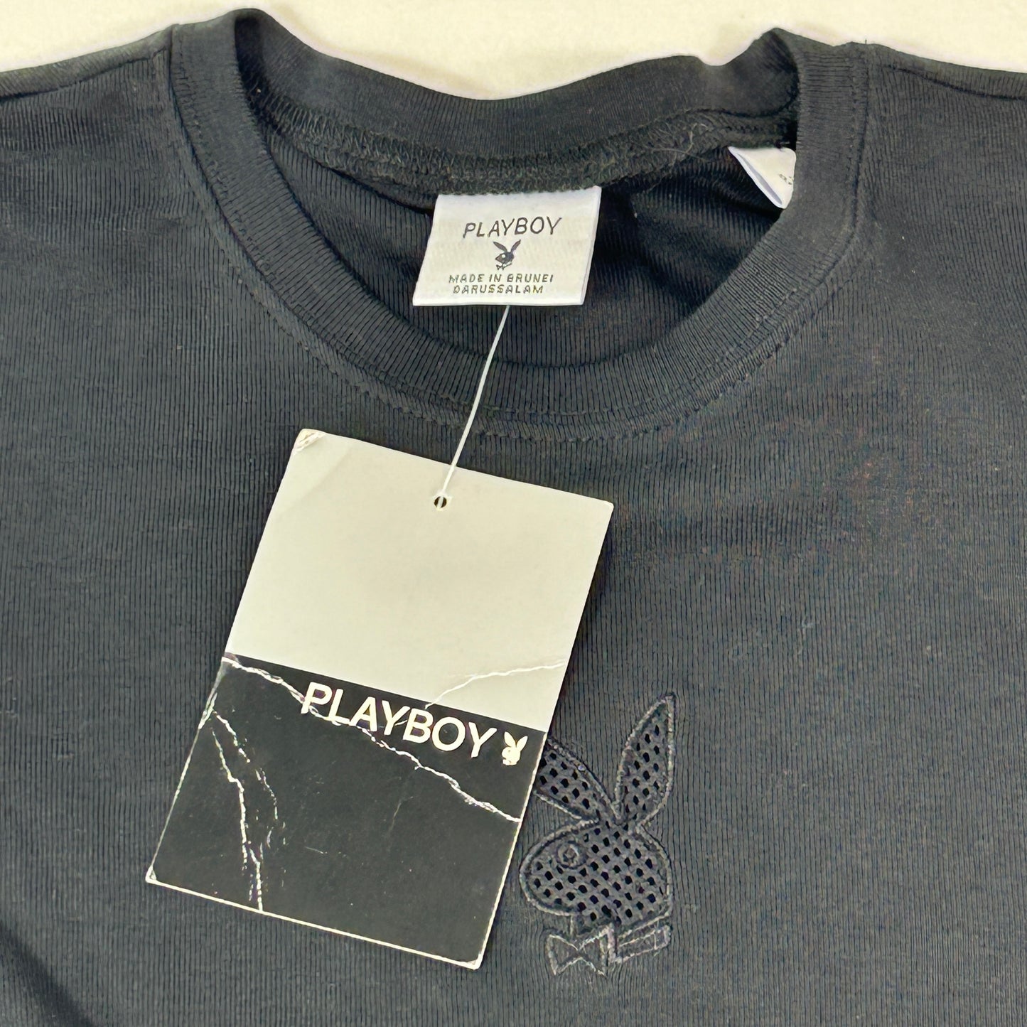 Deadstock Mesh Black Playboy Babytee - Size S