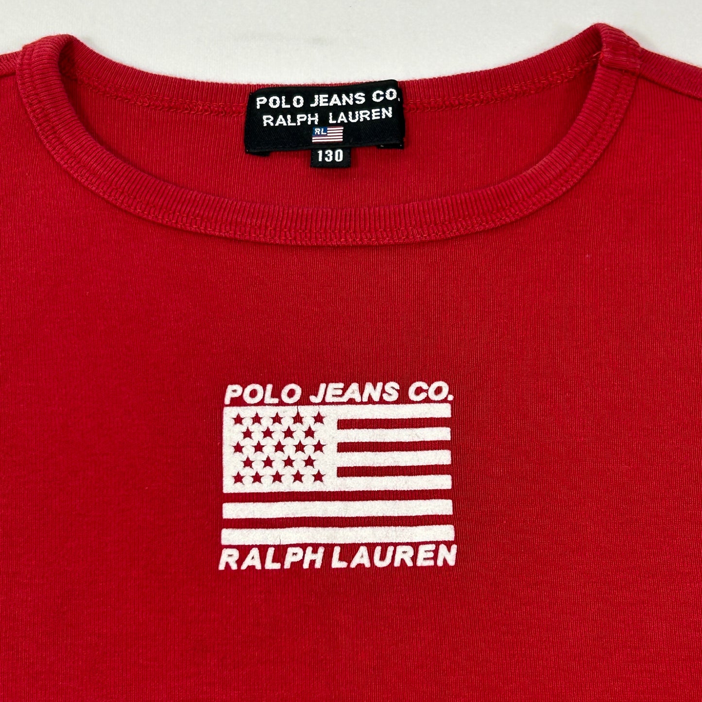 Red Polo Jeans Flag Babytee - Size XS/S