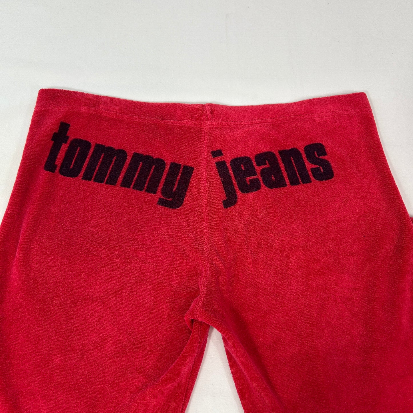 Red Tommy Jean Spell Out Trousers - Size L/XL