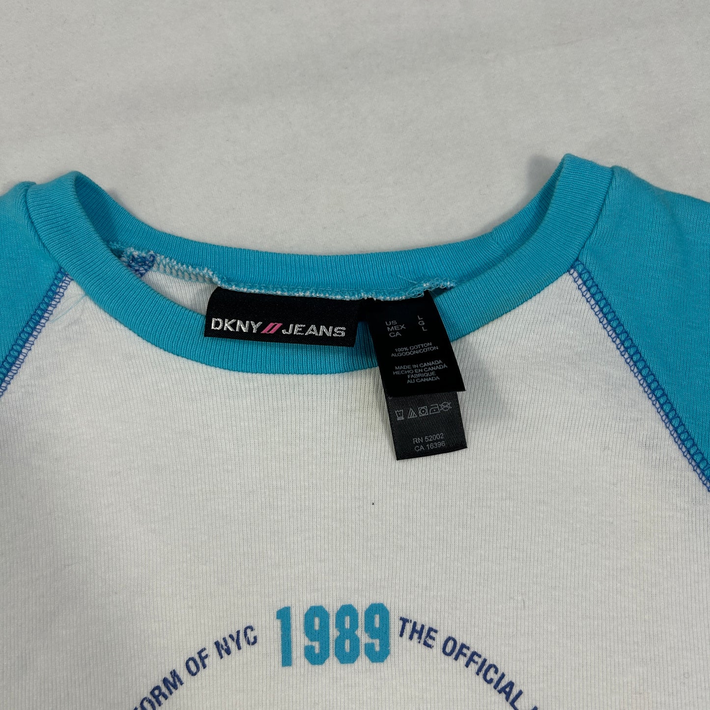 DKNY Jeans Two Tone Babytee - Size M
