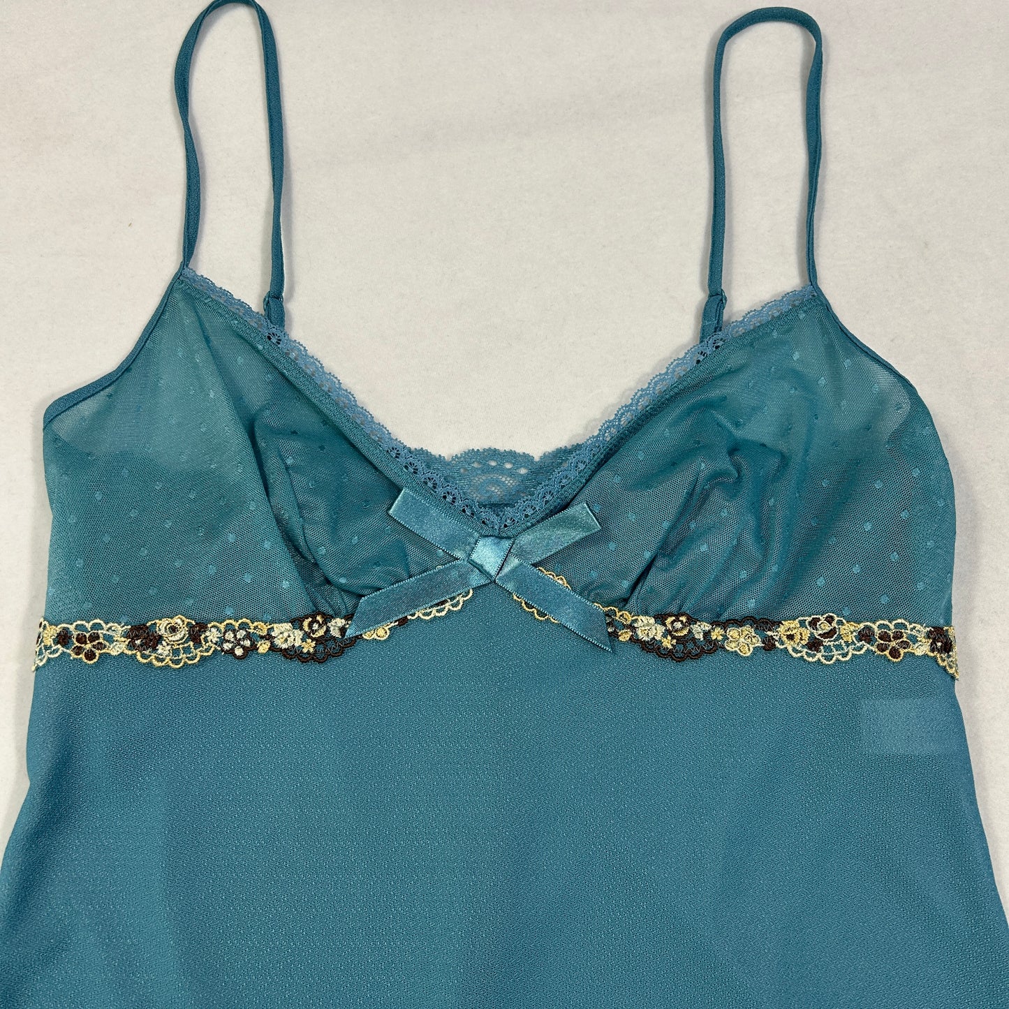Blue Lace Bow Camisole - Size M/L