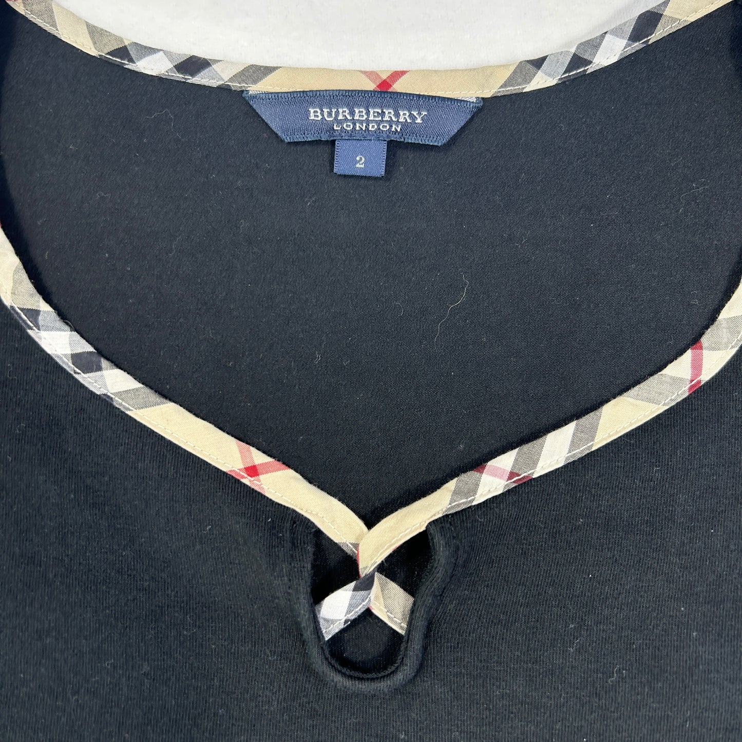 Burberry Nova Pattern Trim Babytee - Size M