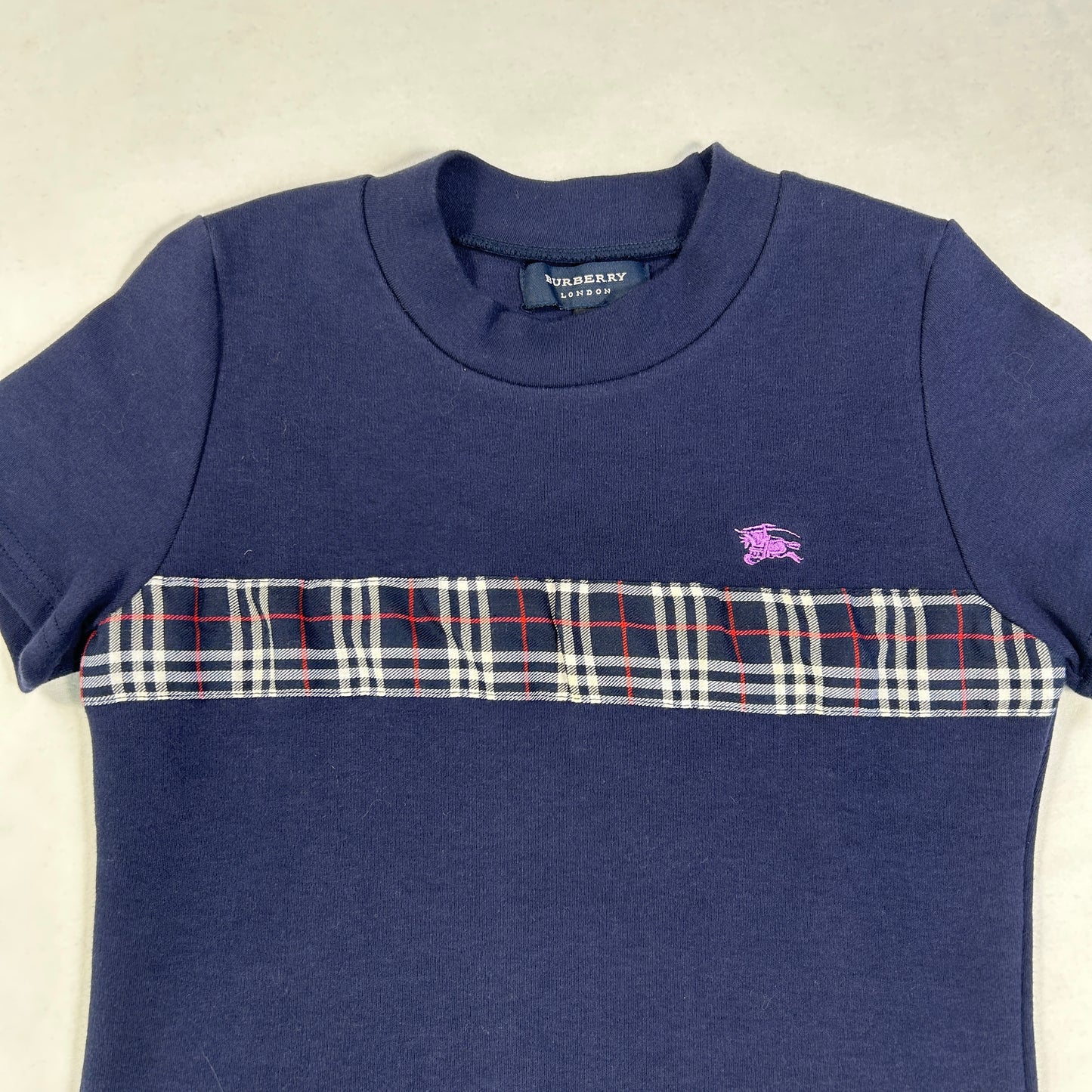 Dark Blue Burberry Babytee - Szie S