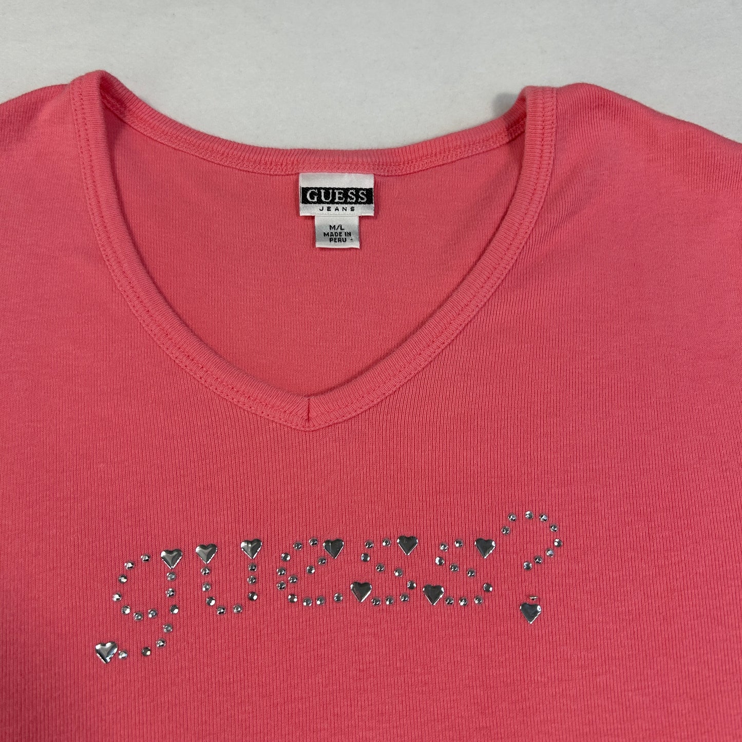 Guess Rhinestone Babytee - Size S/M