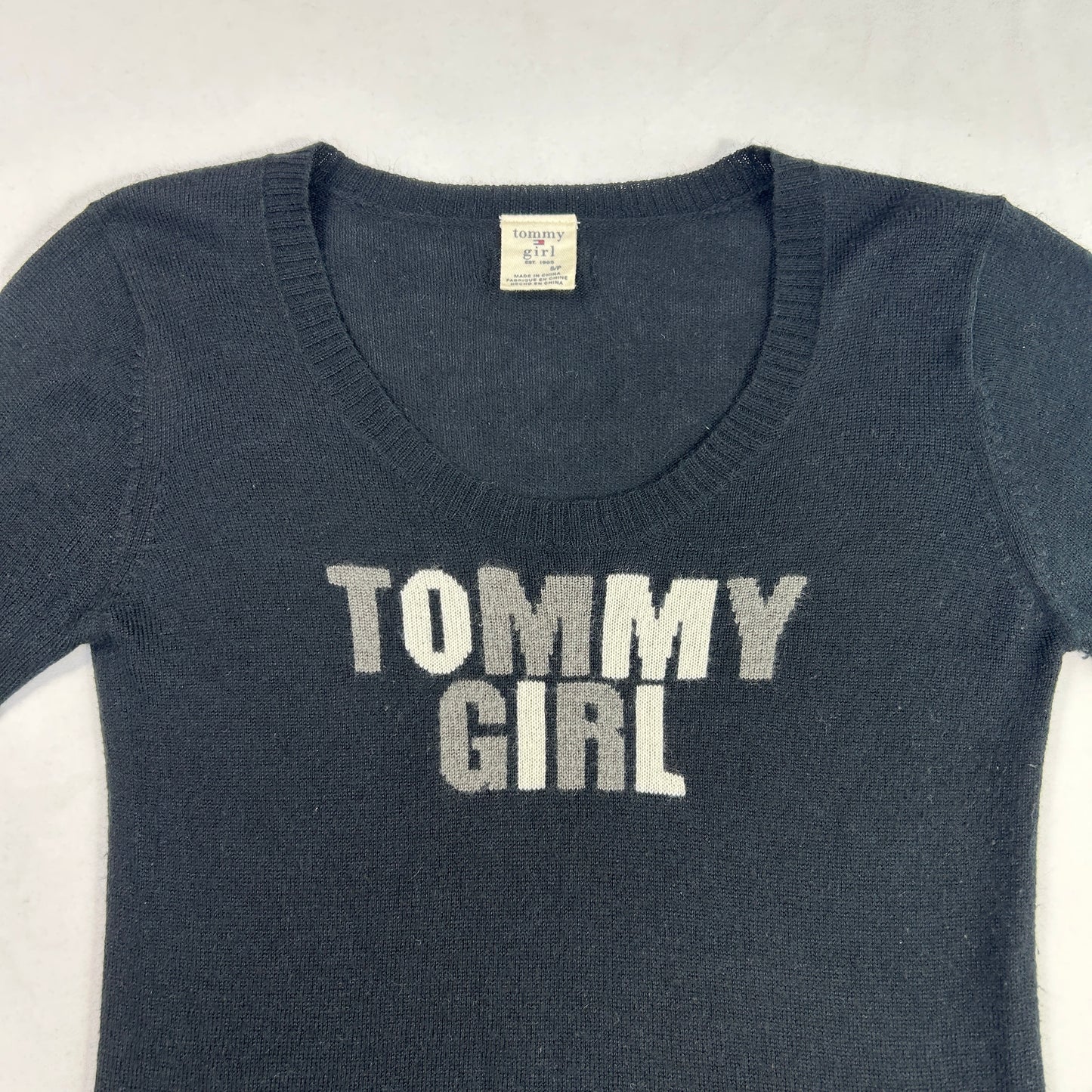 Tommy Girl Black Long Sleeve Sweater - Size M