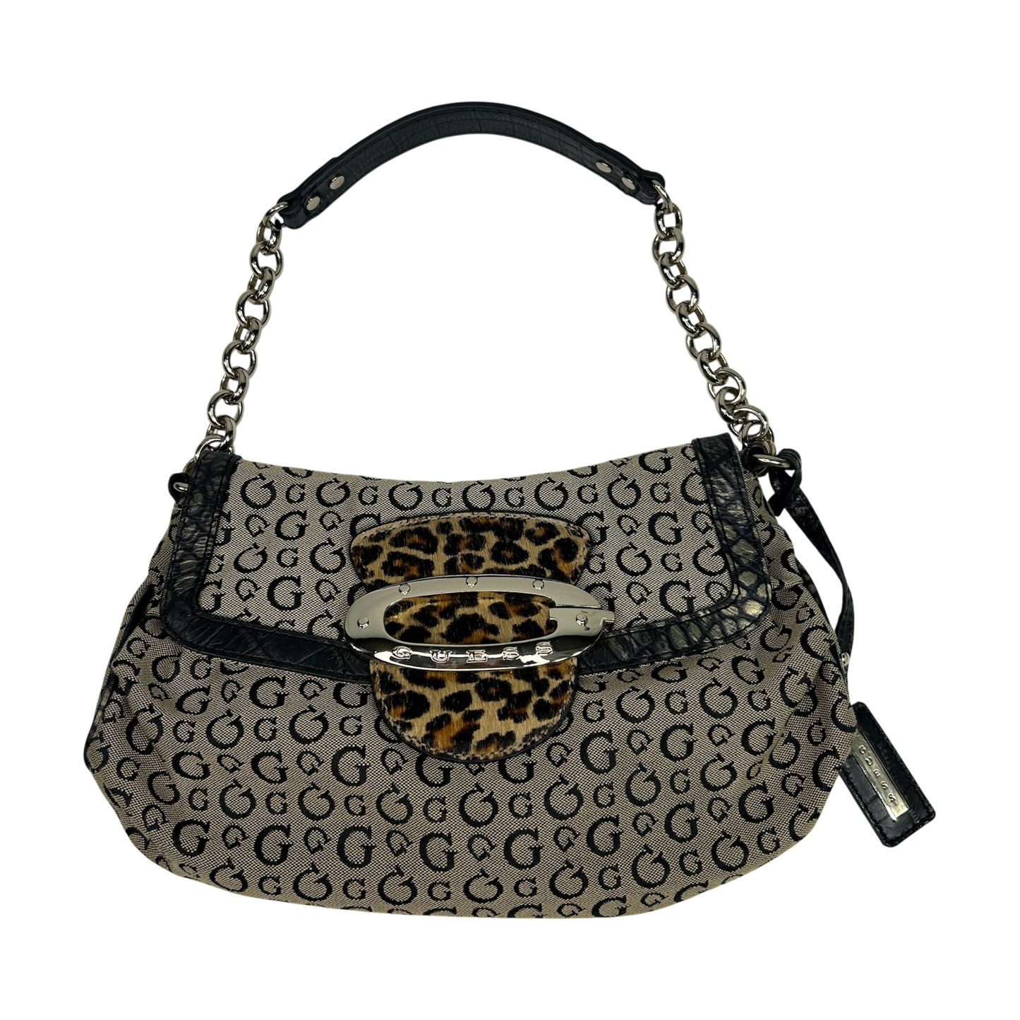 Vintage Guess Leopard Print Shoulder Bag