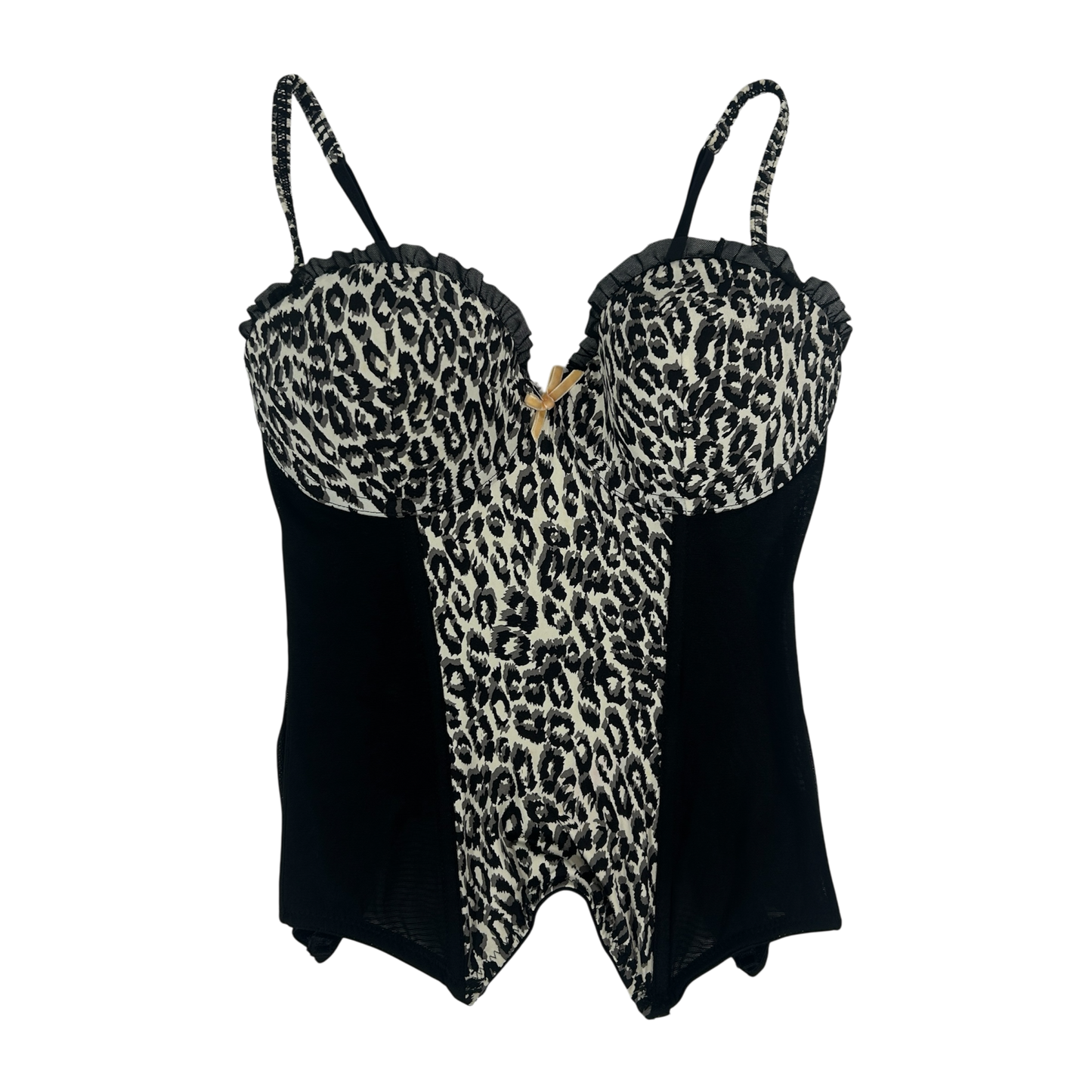 Vintage Animal Print Corset Top - Size XS/S/M