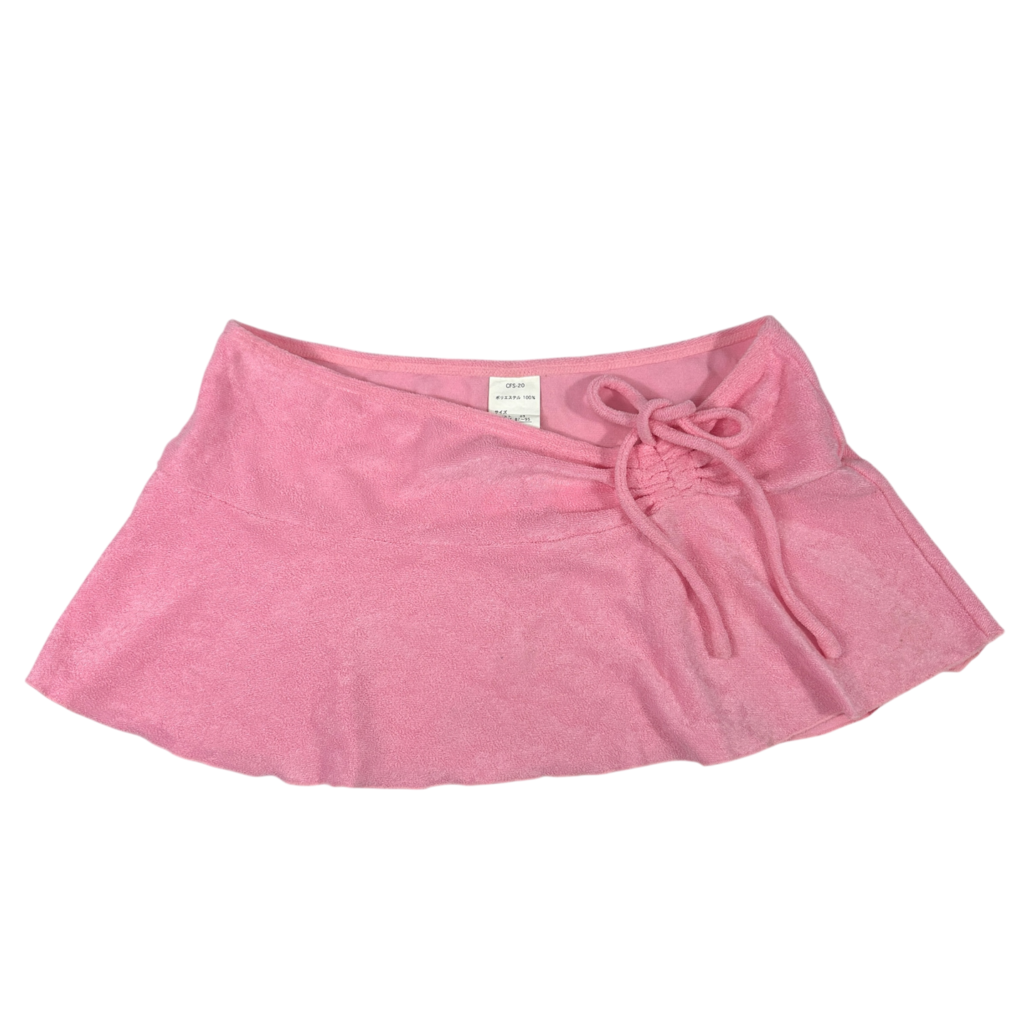 Pink Terry Cloth Micro Skirt - Size M