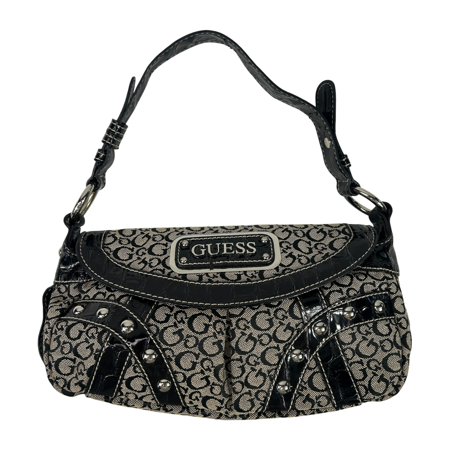 Vintage Monogram Guess Shoulder Bag