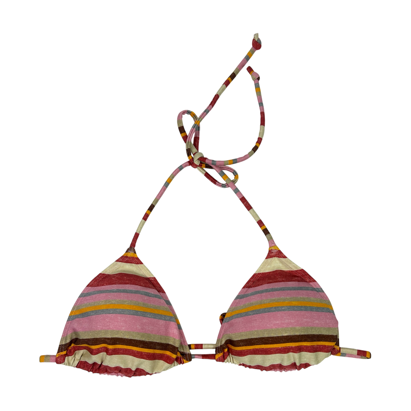 Stripped Pink Bikini top - Size XS/S/M