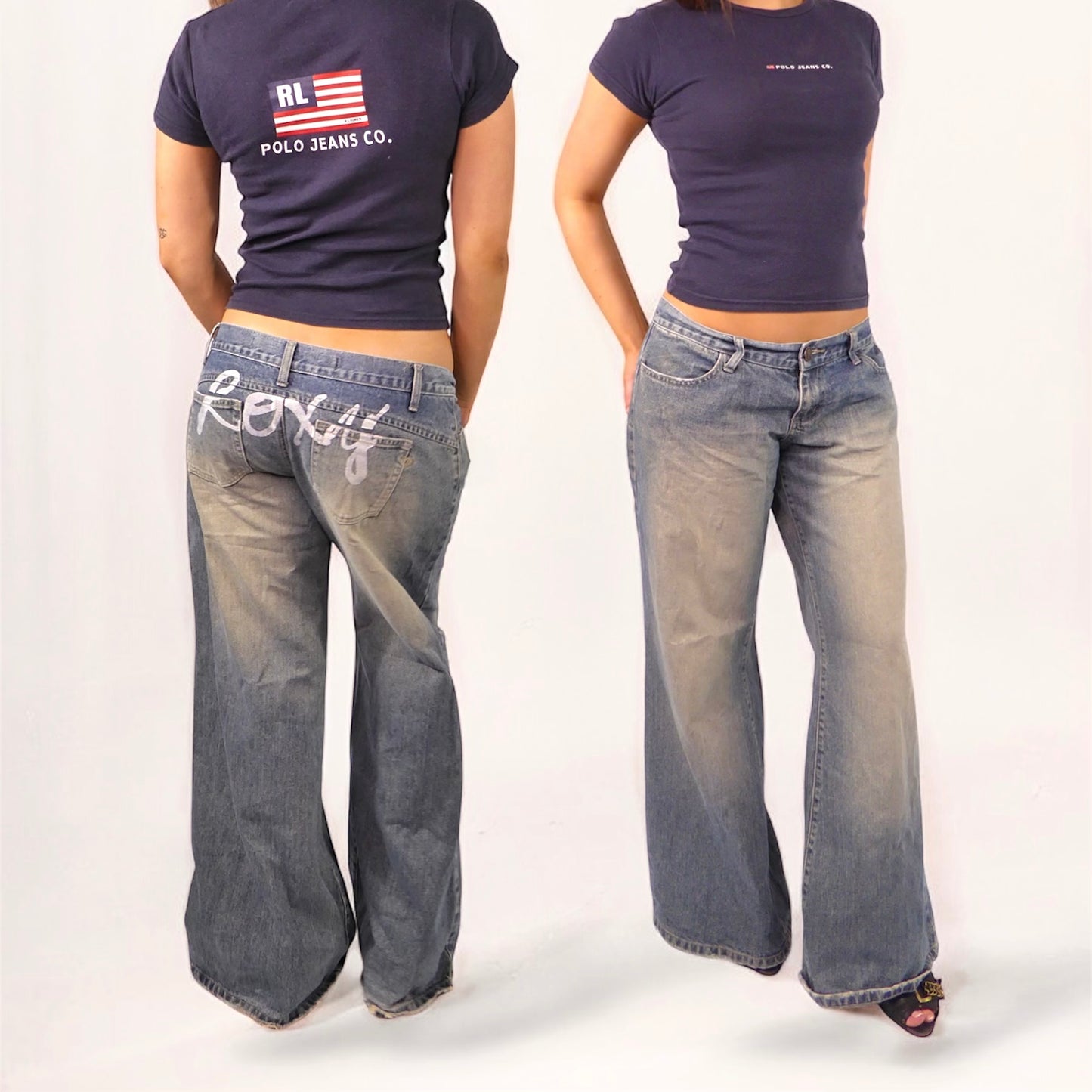 Vintage Roxy Low Rise Jeans - Size XL