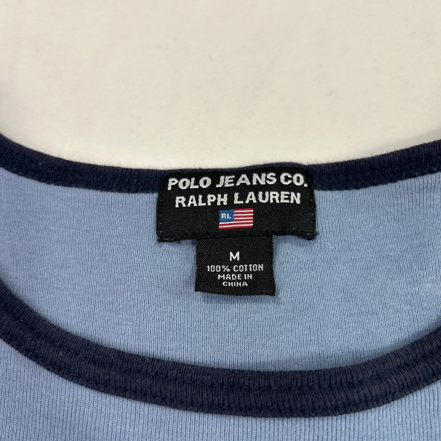 Vintage Polo Jeans Flag Babytee - Size M/L