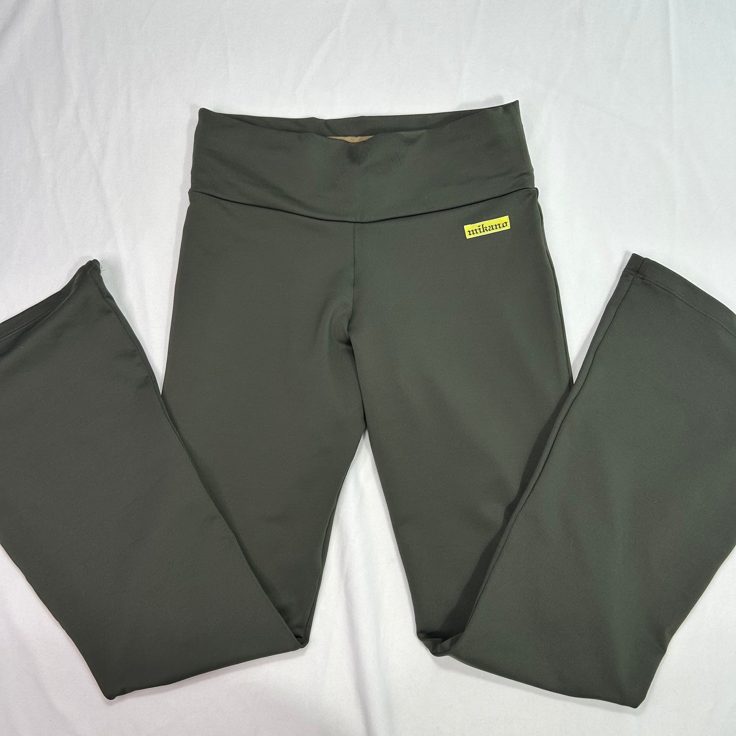 Vintage Mikano Green Angel Wings Fold Over Flared Pants - Size S/M