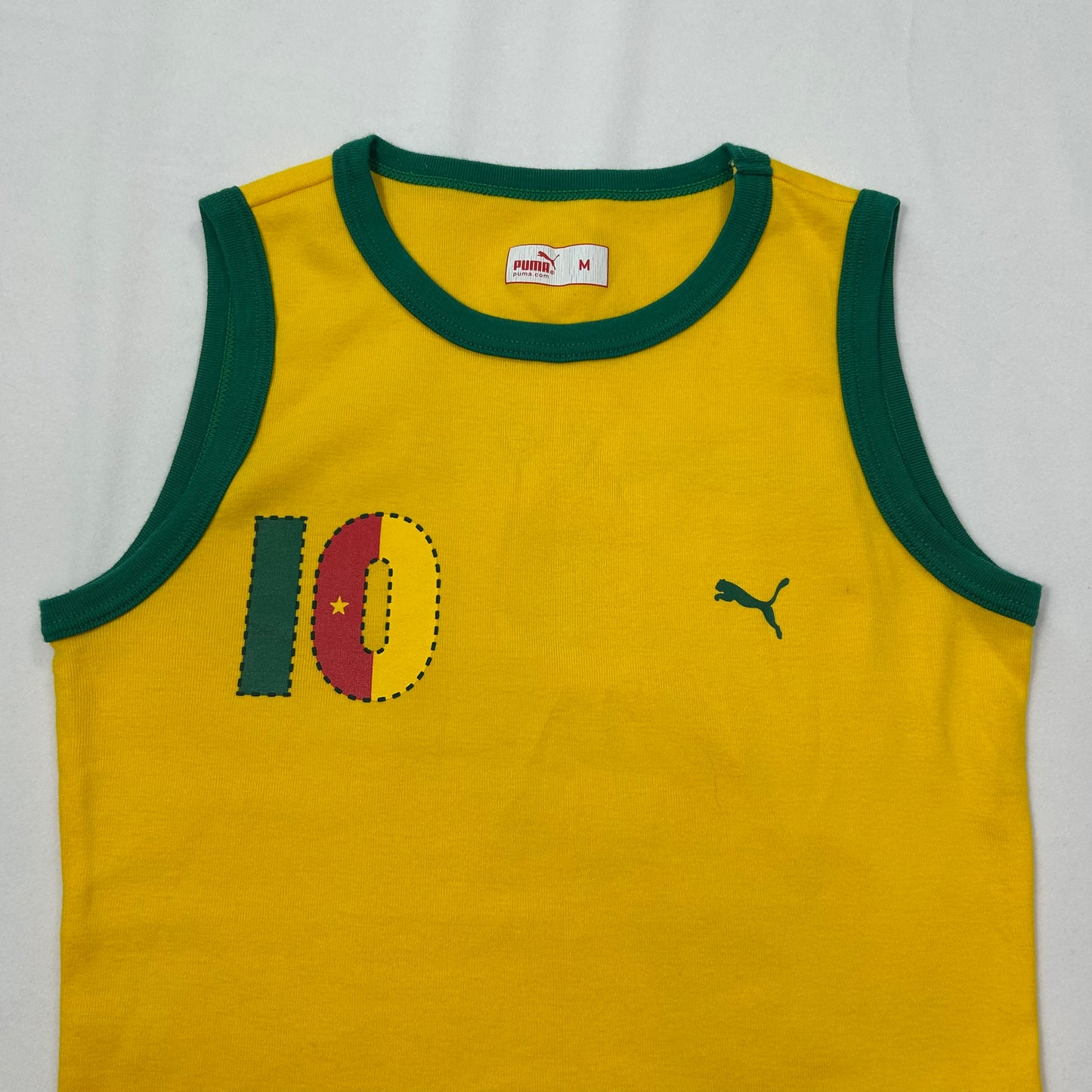 Vintage Yellow Puma Tank Top - Size XS/S