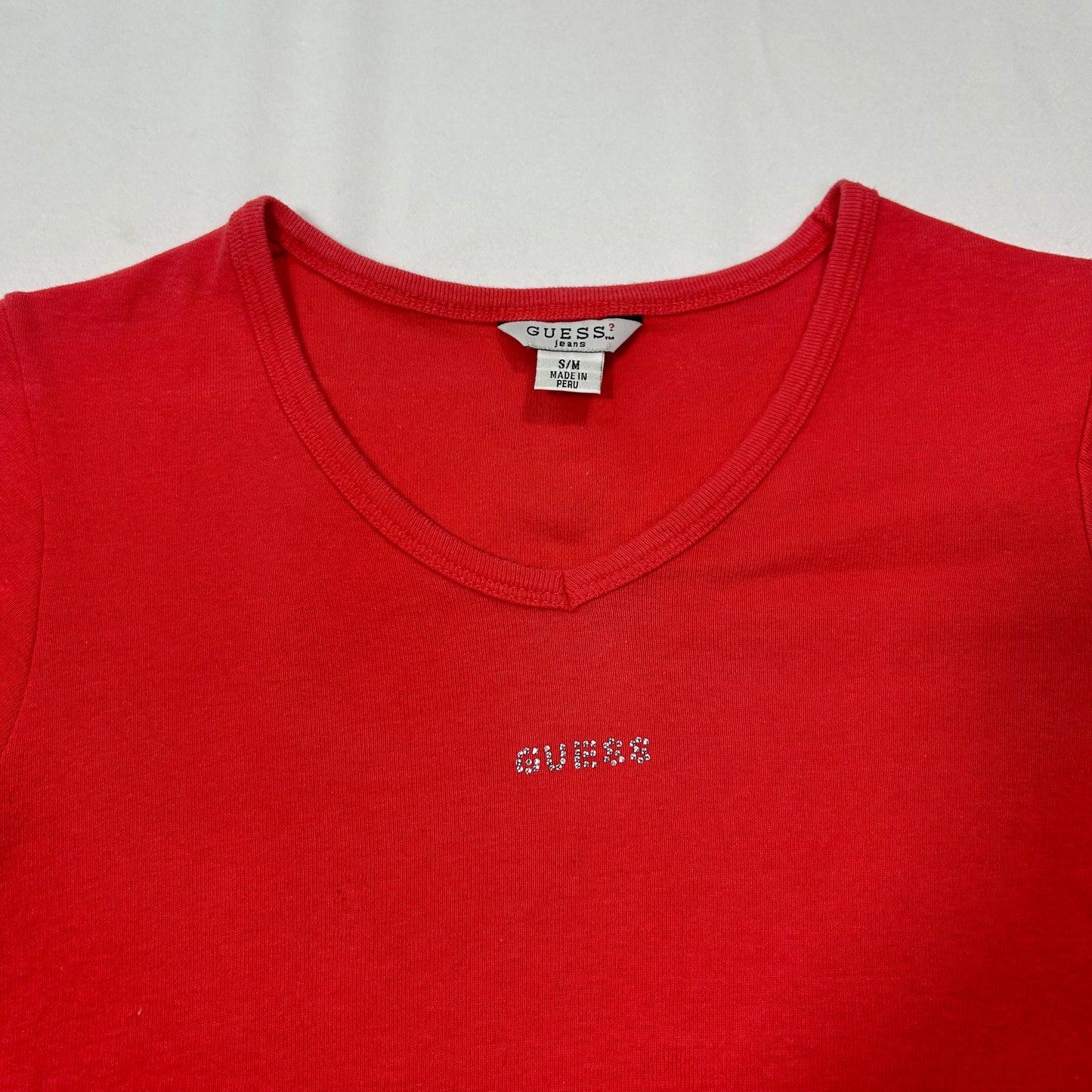 Vintage Rhinestone Guess Babytee - Size XS