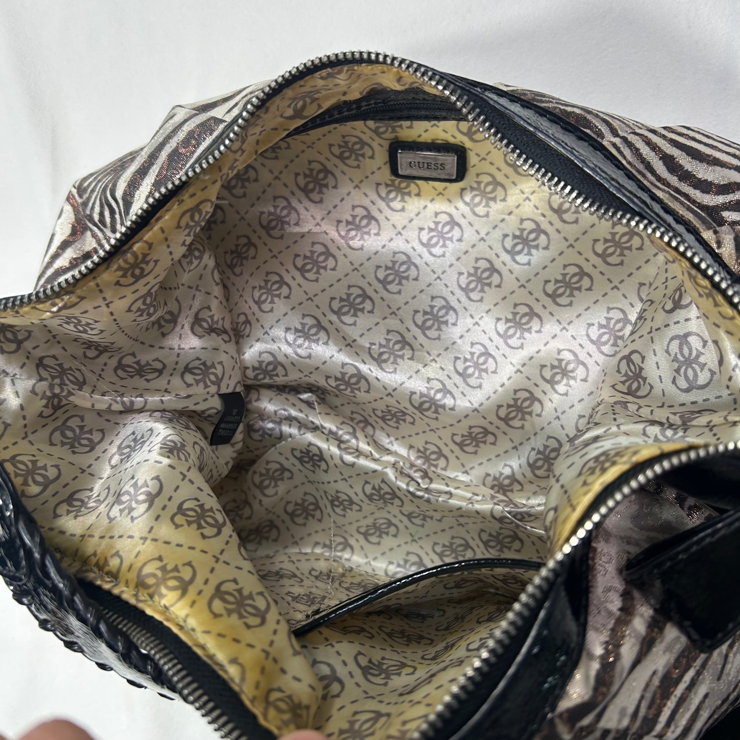 Vintage 2003 Animal Print Guess Baguette Shoulder Bag