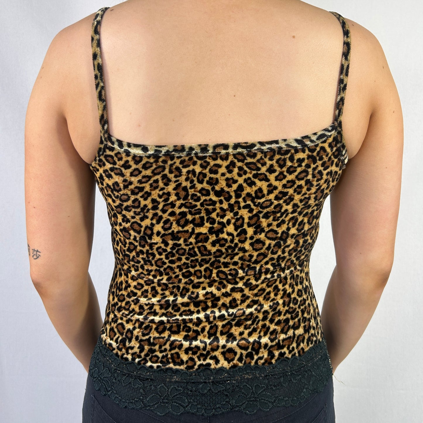 Velvet Cheetah Lace Cami - Size XS/S