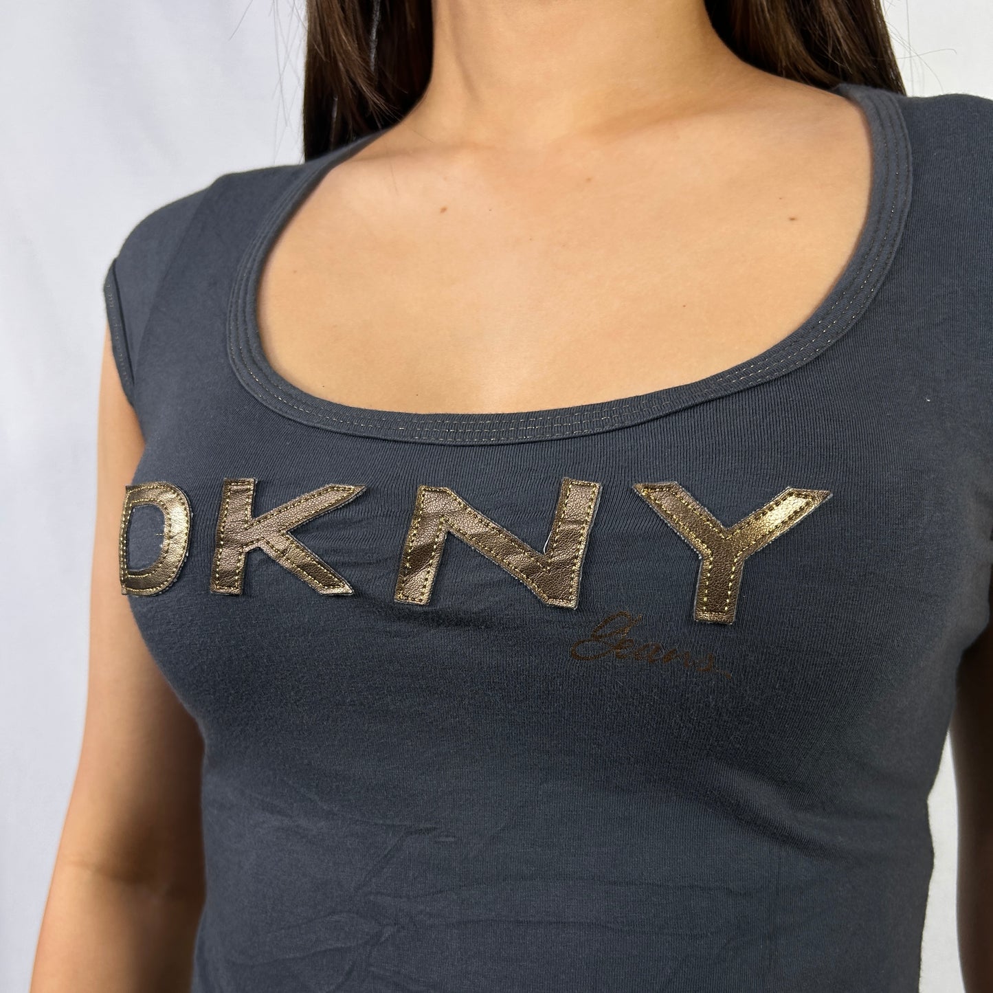 Grey DKNY Top - Size S/M