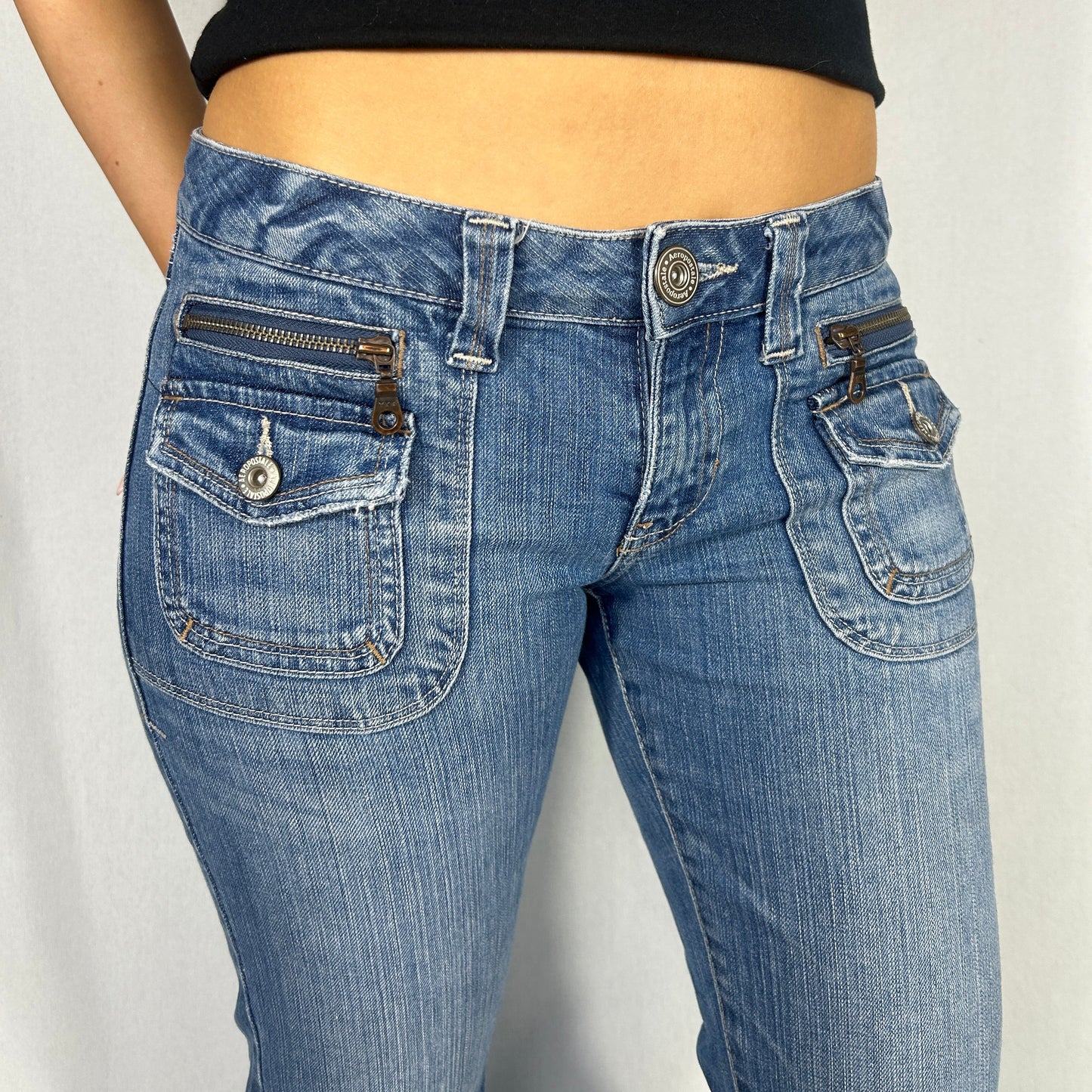 Aeropostale Denim Zip Jeans - Size M