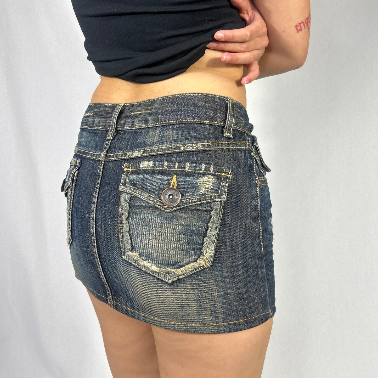 Dark Denim Mini Skirt - Size XS/S