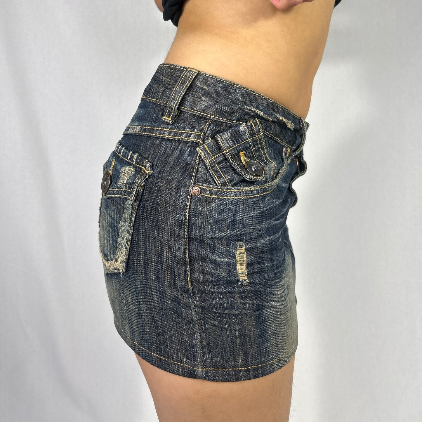 Dark Denim Mini Skirt - Size XS/S