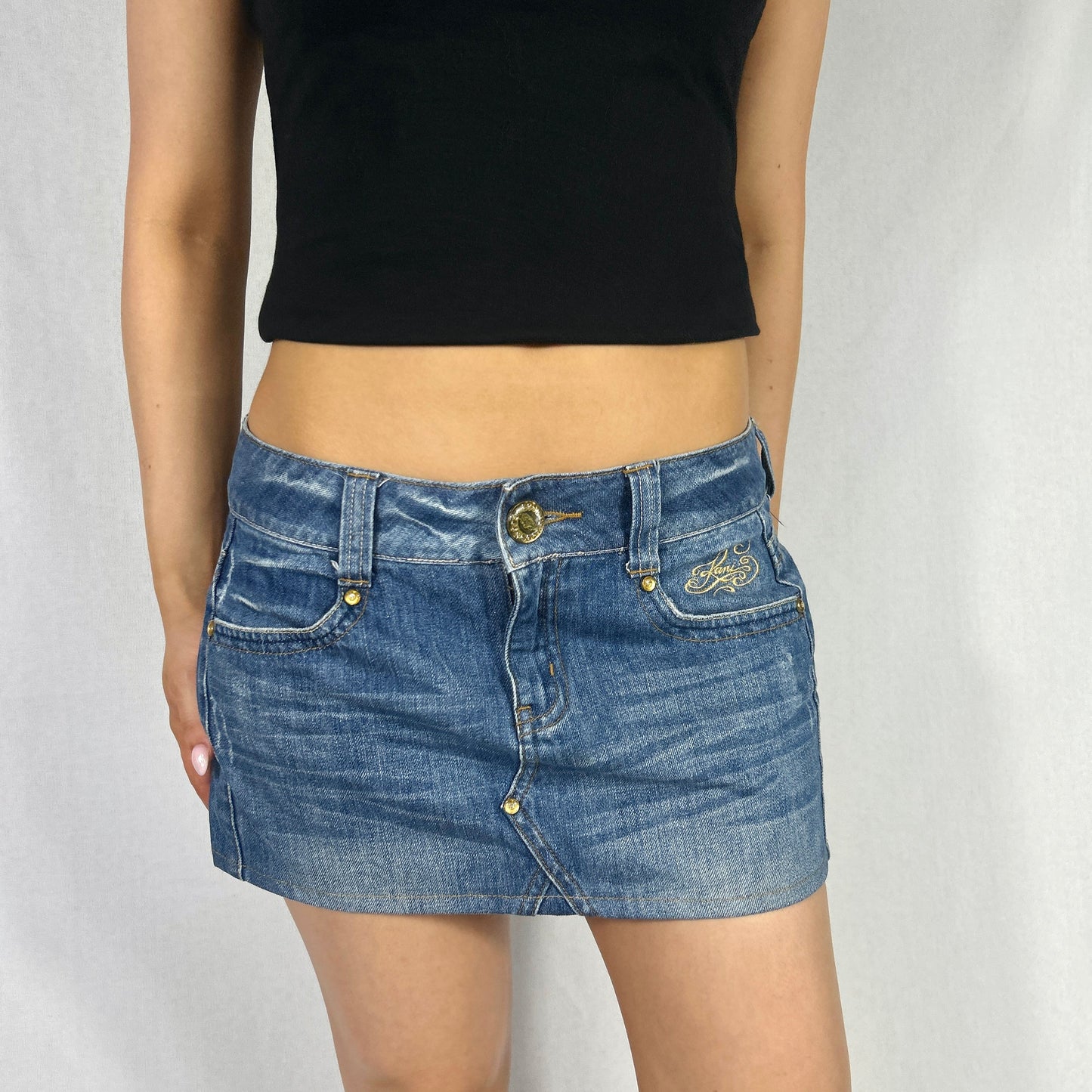 Y2K Denim Mini Skirt - Size M/L