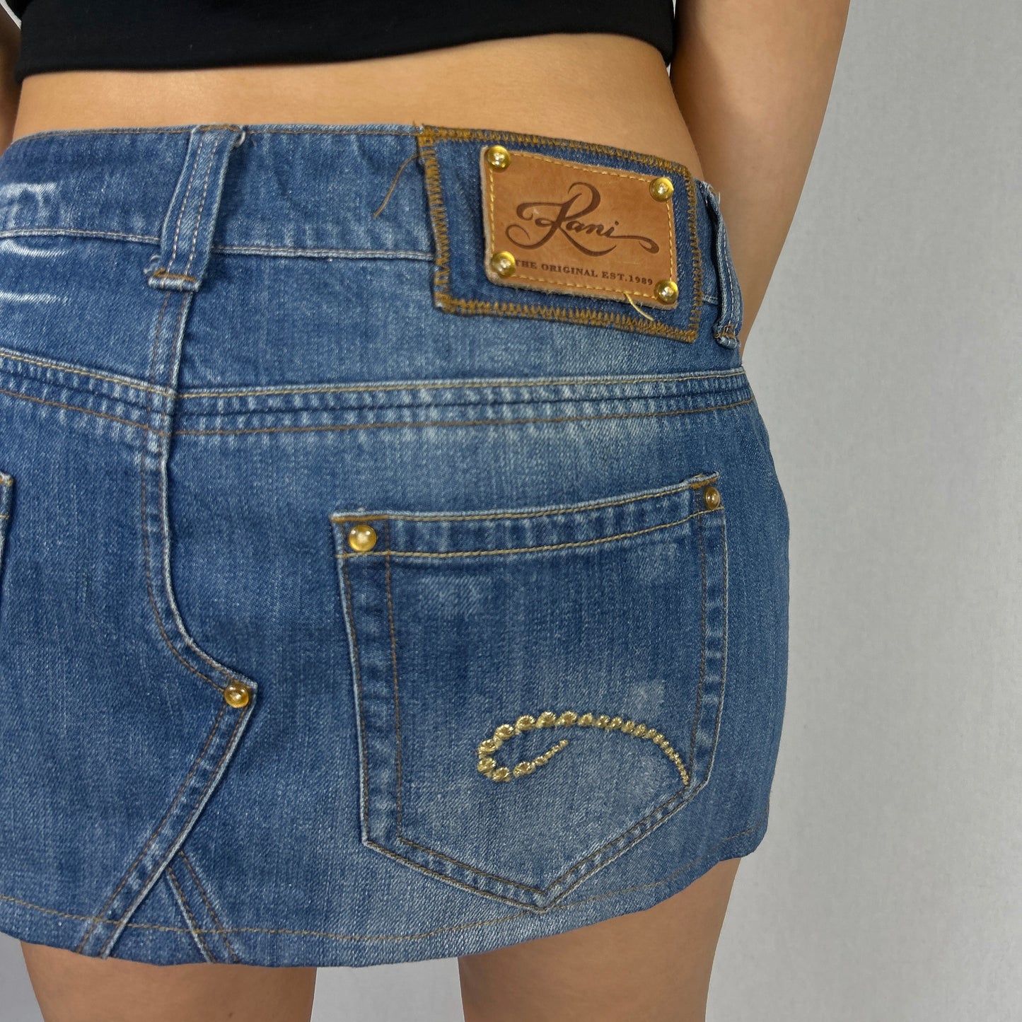 Y2K Denim Mini Skirt - Size M/L