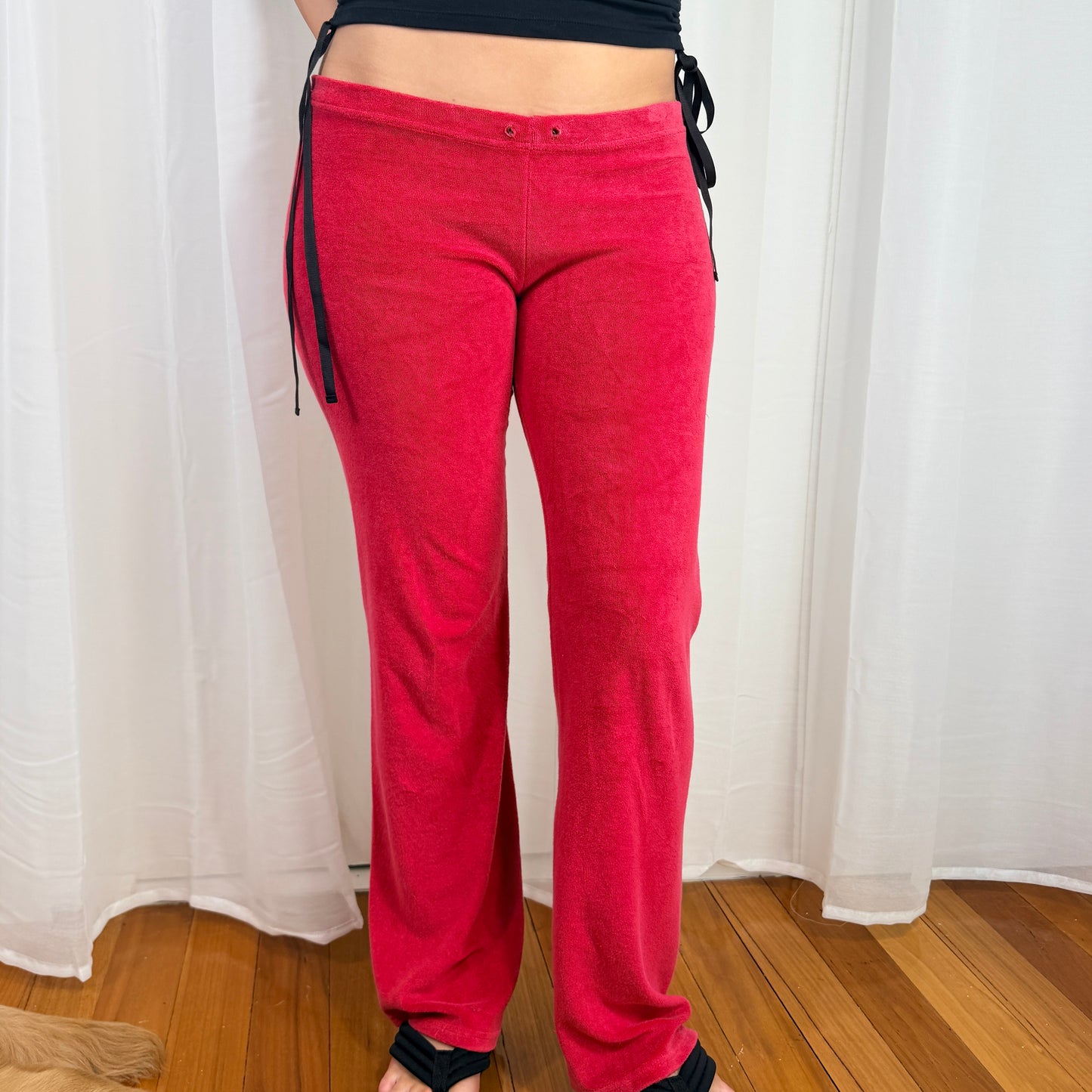 Red Tommy Jean Spell Out Trousers - Size L/XL