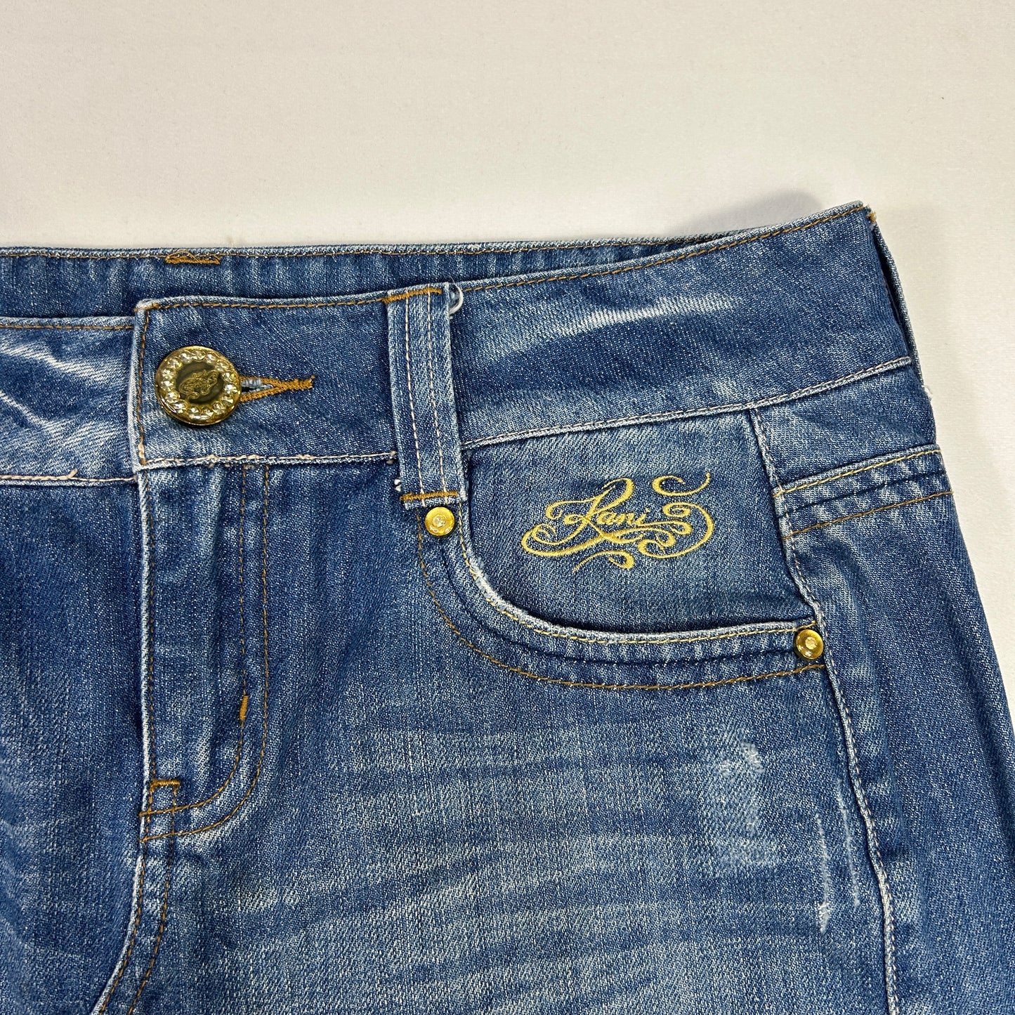 Y2K Denim Mini Skirt - Size M/L