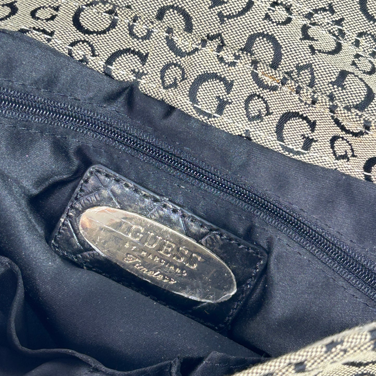 Vintage Guess Leopard Print Shoulder Bag