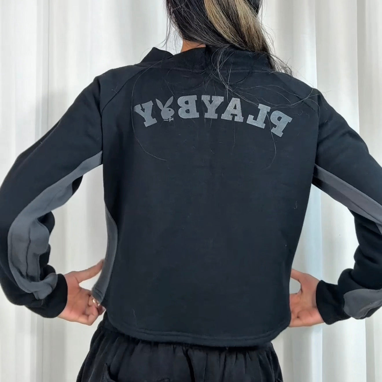 Vintage Deadstock Playboy Cropped Zip Up Jacket - Size S