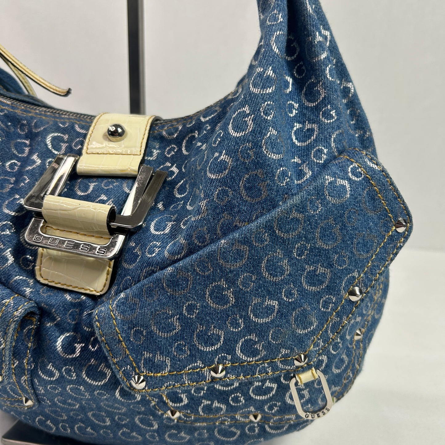 Vintage Guess Denim Slouchy Shoulder Bag