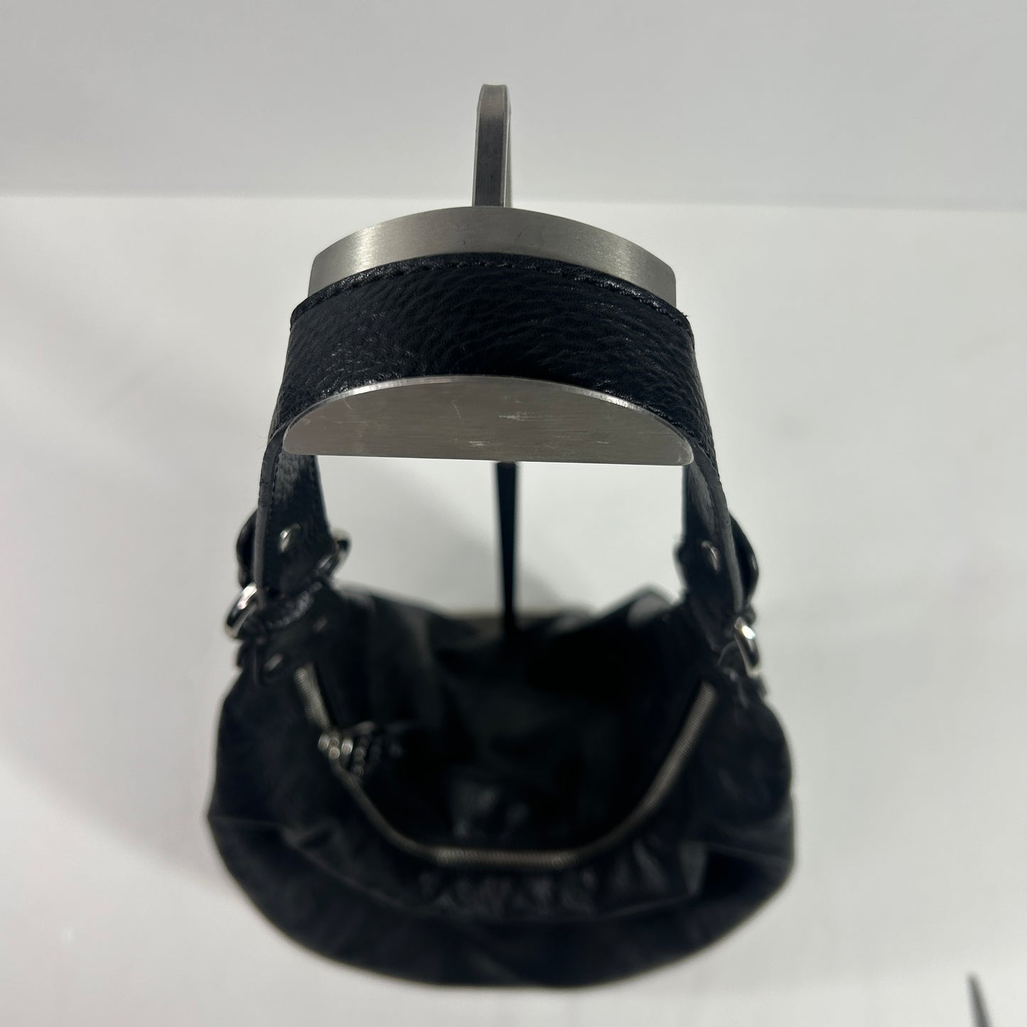 Vintage Faux Leather Black Guess Shoulder Bag