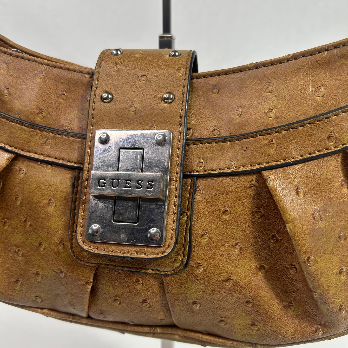 Vintage Brown Guess Baguette Shoulder Bag