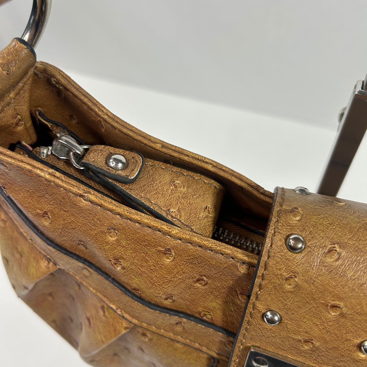 Vintage Brown Guess Baguette Shoulder Bag