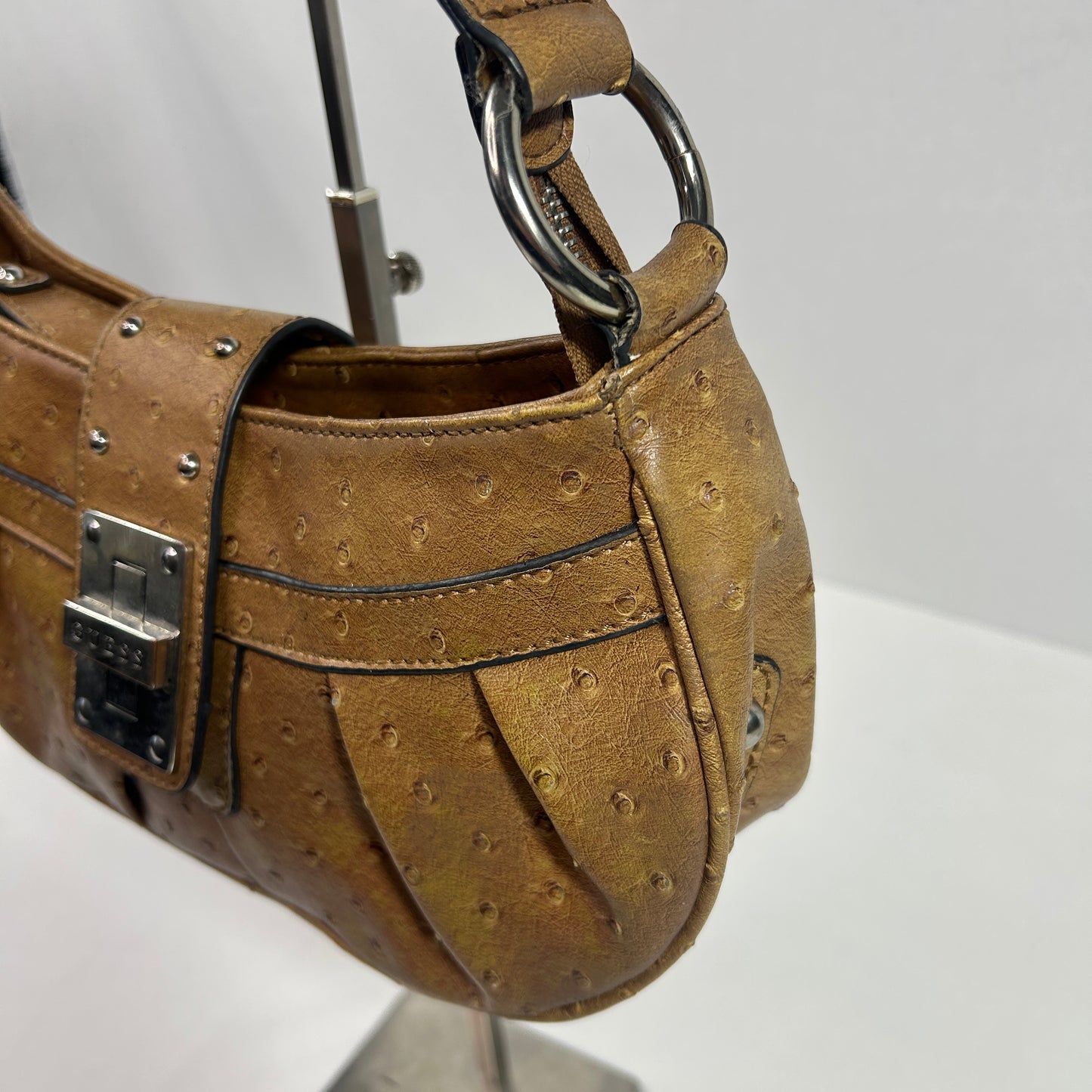 Vintage Brown Guess Baguette Shoulder Bag